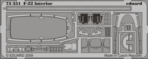 Фототравление для F-22 interior S.A. HBS