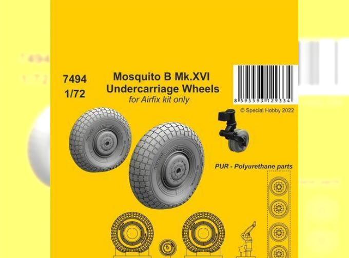 Mosquito B Mk.XVI Undercarriage Wheels / Airfix kit only