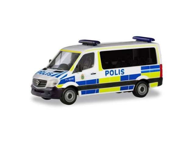 MERCEDES-BENZ Sprinter FD Polis (S), white / blue / yellow