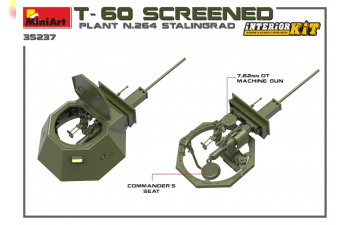 Сборная модель T-60 Экранированный (Сталинградский Тракторный Завод №264) С Интерьером