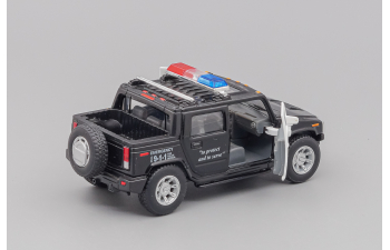 (Уценка!) HUMMER H2 SUT Police Pick-up (2005), black / white
