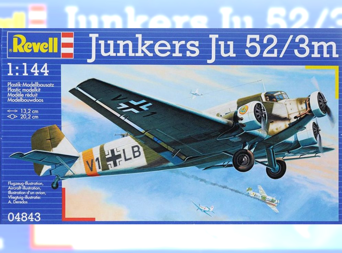 Сборная модель Немецкий транспортный самолет Junkers Ju 52/3m