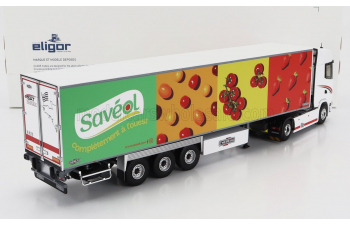 SCANIA R460 Truck Semi-frigo Saveol Transport (2016), White Red Green Yellow