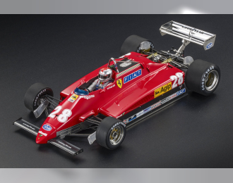 FERRARI F1 126c2 (late Version) №28 Pole Position And 3rd Monza Italy Gp (with Pilot Figure) (1982) Mario Andretti, Red