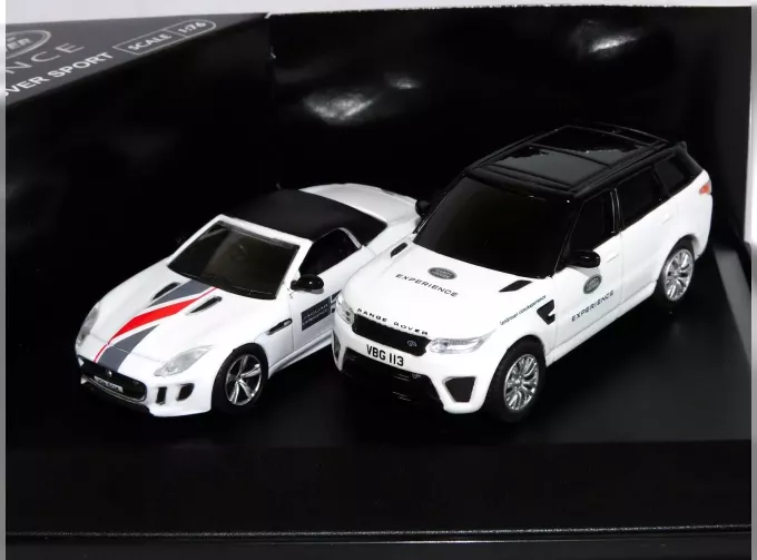 JAGUAR Set Jaguar Land Rover Experience 2x F-type Spider + Range Rover Sport, White