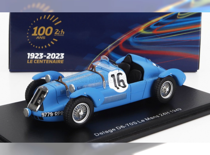 DELAGE D6-70s 3.0l Team Marc Versini N16 24h Le Mans (1949) M.Versini - G.Serraud, Light Blue