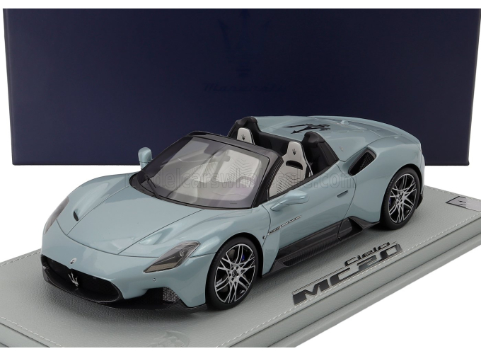 MASERATI Mc20 Cielo Spider (2022) - Con Vetrina - With Showcase, Acquamarina - Light Blue Met