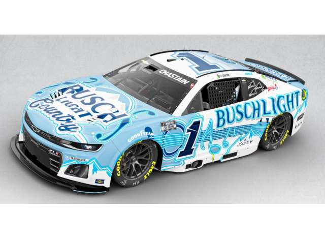 Chevrolet #1 Ross Chastain *Busch Light Country* white/blue 2025
