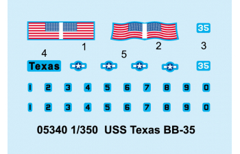 Сборная модель Корабль USS New Texas BB-35