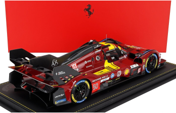 FERRARI 499p 3.0l turbo v6 Team Ferrari AF Corse №50 24h Le Mans (2025) Antonio Fuoco - Miguel Molina - Nicklas Nielsen - Con Vetrina - With Showcase 