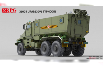 Сборная модель Russian 63095 Typhoon-U 6x6 Mine resistant ambush protected vehicle w/Sagged wheel set x6 PCS