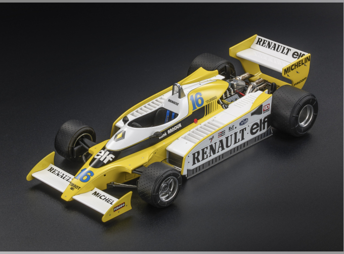 RENAULT F1 Rs10 Team Renault Elf №16 Fastest Lap 3rd French Gp (1979) Rene Arnoux, Yellow White