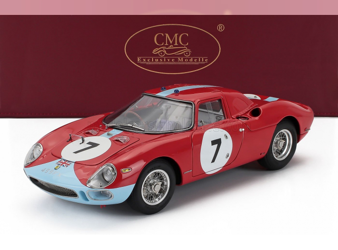 FERRARI 250lm Ch. N5895 №7 Winner 12h Reims (1964) Graham Hill - Joachim Bonnier, Red