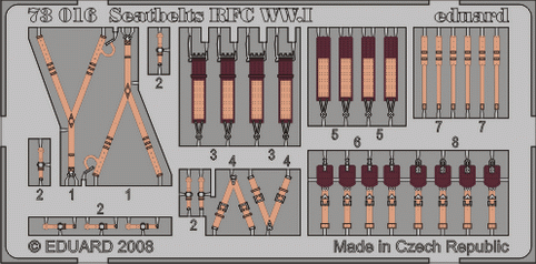 Фототравление для Seatbelts RFC WWI