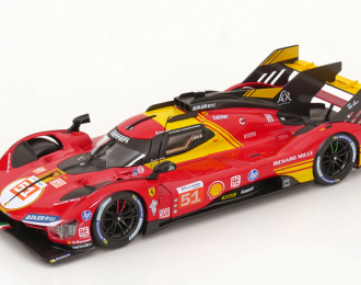 FERRARI 499p 3.0l Turbo V6 Team Ferrari Af Corse №51 3rd 24h Le Mans (2024) Alessandro Pier Guidi - James Calado - Antonio Giovinazzi, Red