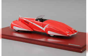 CADILLAC V-16 Hartmann Roadster 1937, red