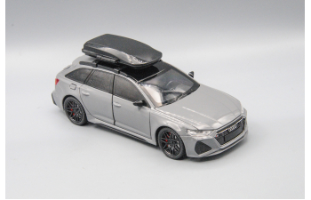 AUDI RS6 с багажным боксом, серый, 21 см