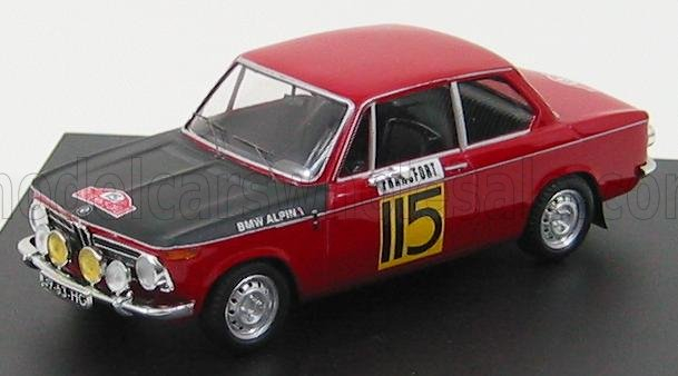 BMW 2002 Ti №115 Winner Class Rally Montecarlo (1969) Slotemaker - Van Der Geest, Red