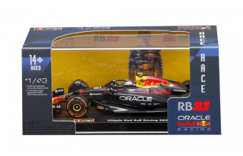 RED BULL F1 Rb21 Team Oracle Red Bull Racing №22 Season (2025) Yuki Tsunoda - With Pilot And Showcase, Blue Yellow Red