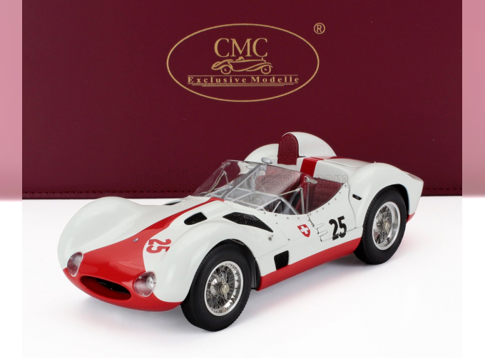 MASERATI Tipo 61 2.9l S4 Spider Birdcage №25 Winner Pensacola Florida Scca (1960) Gaston Andrey, White Red