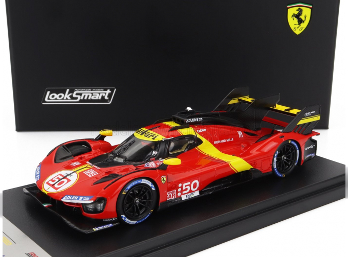 FERRARI 499p 3.0l Turbo V6 Team Ferrari Af Corse №50 Launch Version Season (2023), Red Yellow Black