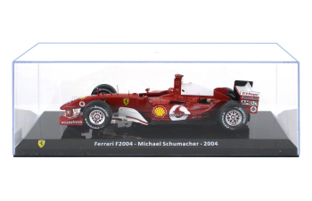 FERRARI F1 F2004 №1 World Champion Season (2004) Michael Schumacher - Con Vetrina - With Showcase, red/white