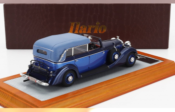 HORCH 951a Pullman Original Car Semiconvertible Cabriolet Closed (1937), 2 Tone Blue