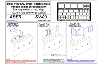 Windows, doors, hatch jambes various scales (first selection)