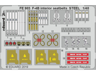F-4B интерьер, стальные ремниseatbelts STEEL