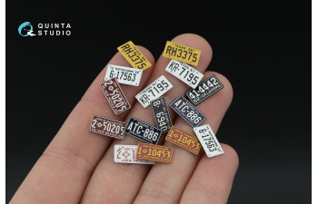 3D Декаль  Автомобильные номера США, юго-западные штаты, 1950-1960 (для всех моделей) (на метал. основании), ч1