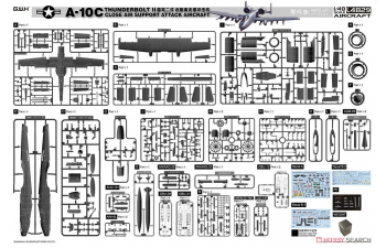 Сборная модель американский штурмовик A-10C Thunderbolt II