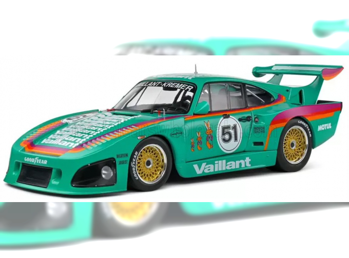 PORSCHE 935 K3 Team Vaillant №51 Racing (1977), Green