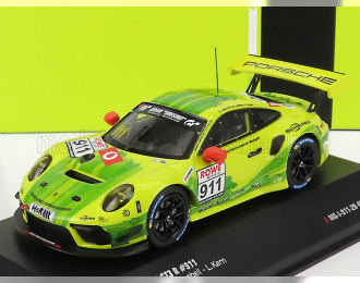 PORSCHE 911 991-2 Gt3 R Team Manthey Racing N 911 24h Vln Nurburgring (2020) J.Andlauer - M.Campbell - L.Kern, Yellow Green