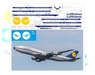 Декаль Лазерная на 747-800 Lufthansa retro