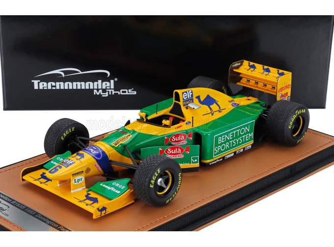 BENETTON F1 B193 Team Benetton Ford №6 3rd Donington Park British Gp With Rain Tires (1993) Riccardo Patrese, Yellow Green Blue