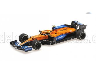 McLAREN F1 Mcl35l Mercedes M12 Eq Power+ Team Mclaren N4 French Gp (2021) Lando Norris, Orange Light Blue