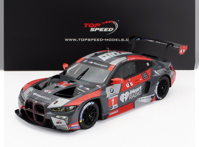 BMW 4-series M4 Gt3 Team Paul Miller Racing №1 12h Sebring (2024) Bryan Sellers - Madison Snow - Neil Verhagen, Grey Red