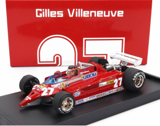 FERRARI F1 126ck Turbo N 27 Istrana Airport Duel With F104 Airplane (1981) Gilles Villeneuve - With Driver Figure, Red
