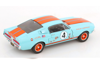 FORD Shelby Mustang Shelby Gt500 Racing №4 Tribute Coupe (1967), Light Blue Orange