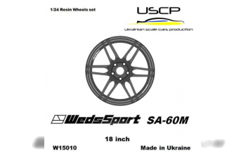 Комплект колес (18 дюймов) WedsSport SA-60M с резиной для Tamiya Aoshima Hasegawa