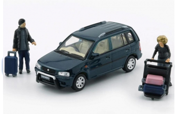 MAZDA Demio RHD (1994) с фигурками, зеленый
