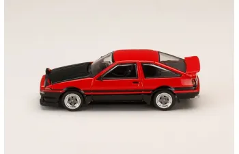 TOYOTA Sprinter Trueno GT APEX (AE86) Late Ver. JDM Style Carbon Bonnet, red/black
