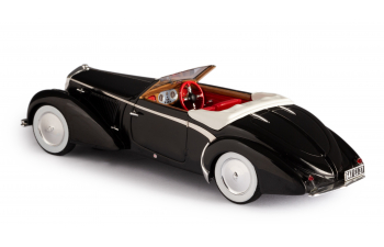 DELAGE D6-70 cabriolet top down (1939) , black