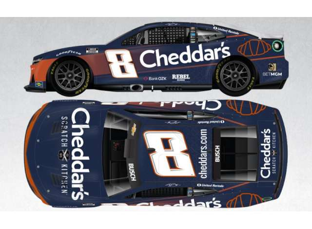 Chevrolet #8 Kyle Busch *Cheddar`s Blue*, blue/white/red 2025