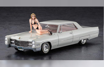 Сборная модель Cadillac Deville (1966) с фигурой девушки