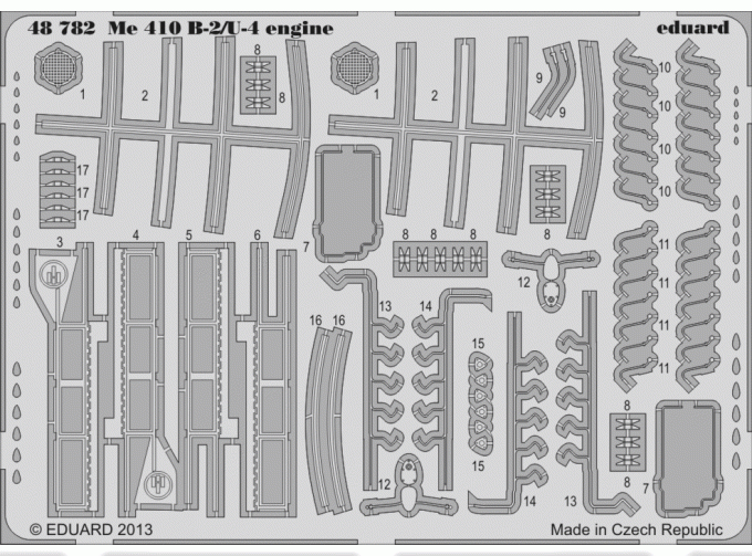 Фототравление Me 410B-2/U-4 engine