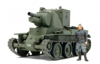 Сборная модель Финское штурмовое орудие БТ-42 на базе трофейного советского танка БТ-7, с набором фототравления и фигурой танкиста