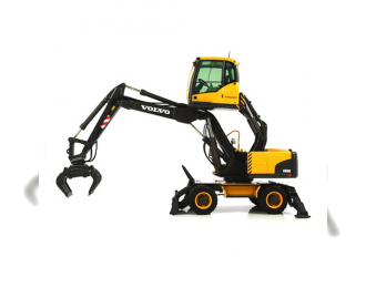 VOLVO WHEELED EXCAVATOR EW160C, yellow