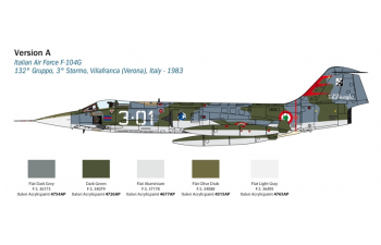 Сборная модель Самолет F-104G/S Starfighter улучшенная RF версия