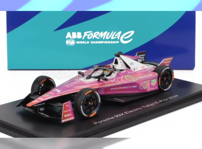 PORSCHE Formula-e 99x Elctric Team Tag Hauer Porsche №94 Tokyo E-prix (2023-2024) Pascal Wehrlein, Pink Black